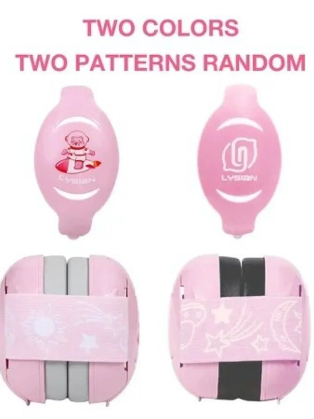 Pink Baby Earmuffs Adjustable Headband ABS Cups Soft Cushions Infant Toddler